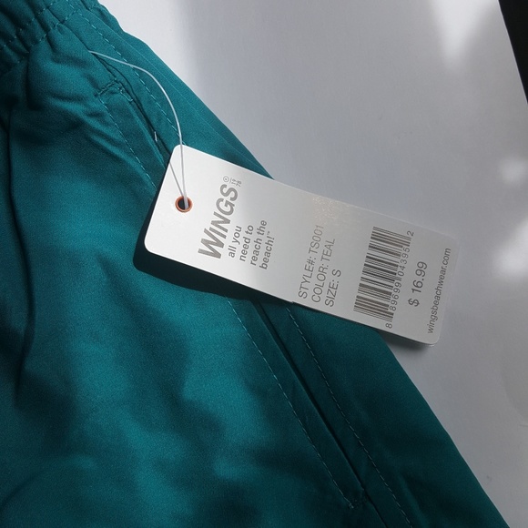 MEN'S Teal Swim Trunks - Picture 2 of 4